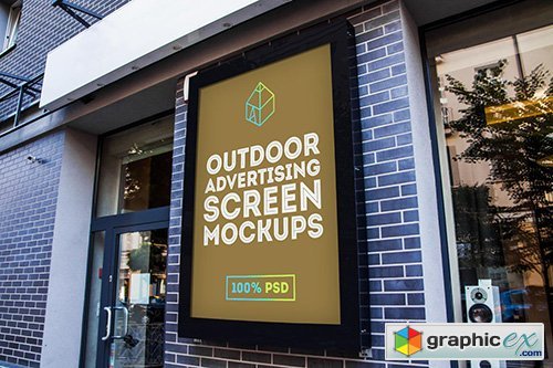 PSD Mock-Up - Outdoor Advertising Screen - May 2016