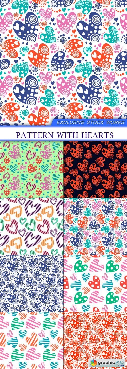pattern with hearts 8X EPS