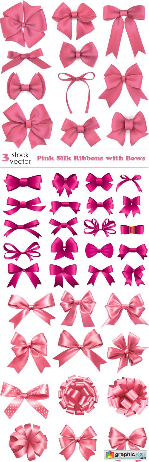 Pink Silk Ribbons with Bows