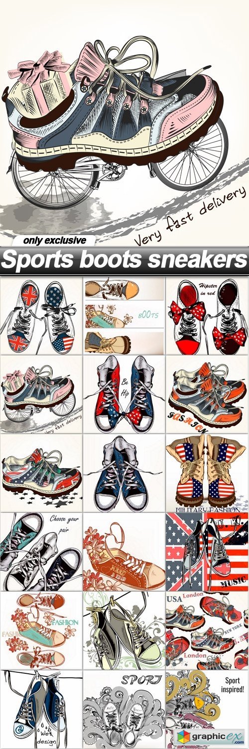 Sports boots sneakers - 18 EPS