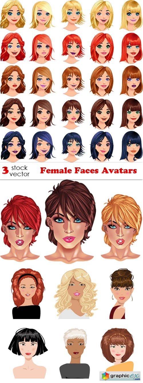 Female Faces Avatars