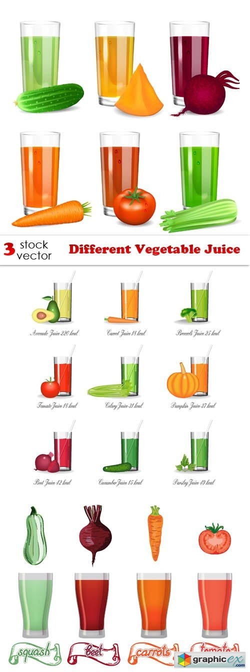 Different Vegetable Juice