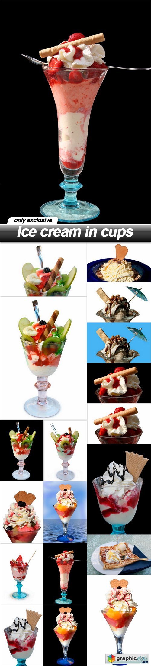 Ice cream in cups - 18 UHQ JPEG