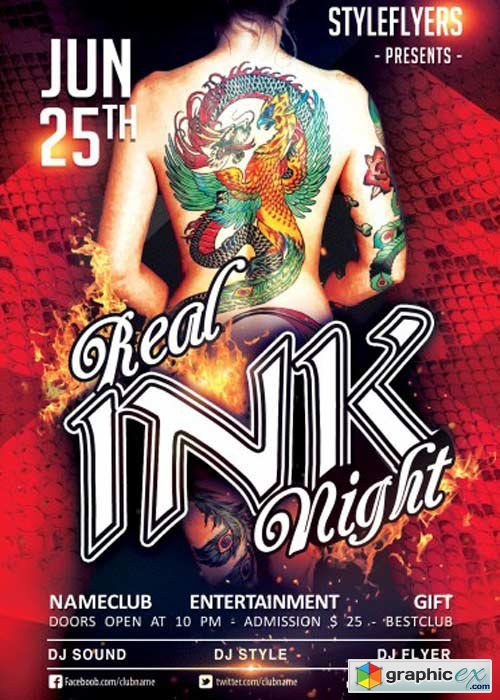 Real Ink V1 PSD Flyer Template