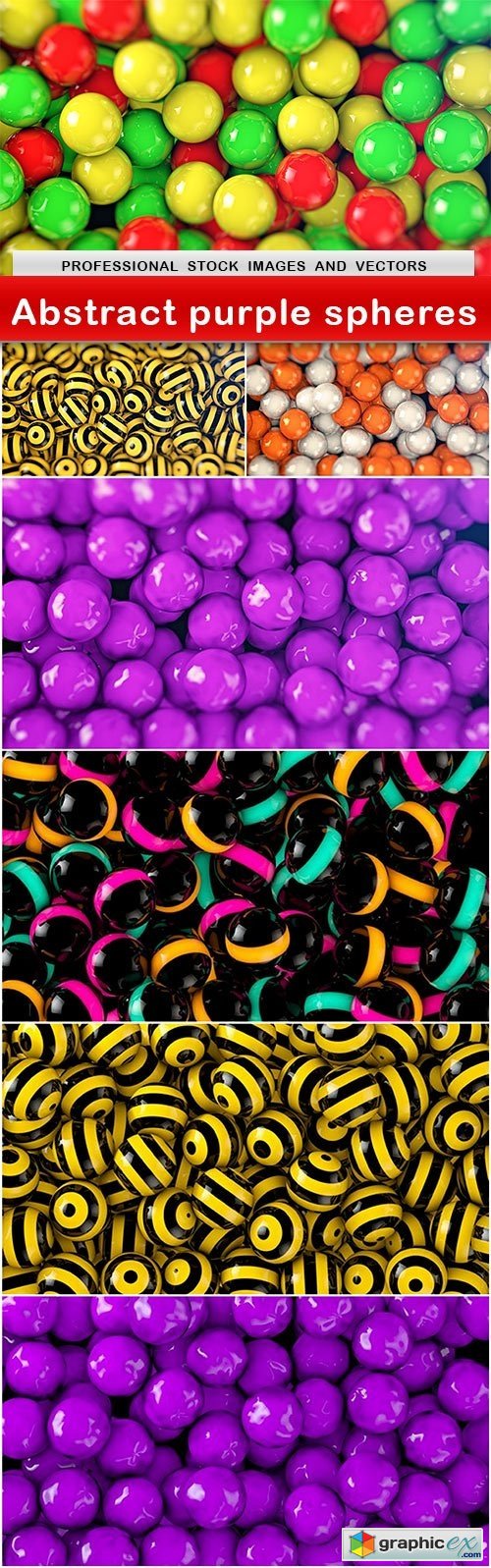 Abstract purple spheres - 7 UHQ JPEG
