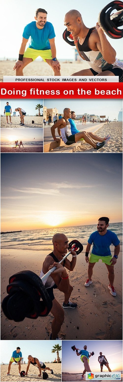 Doing fitness on the beach - UHQ JPEG