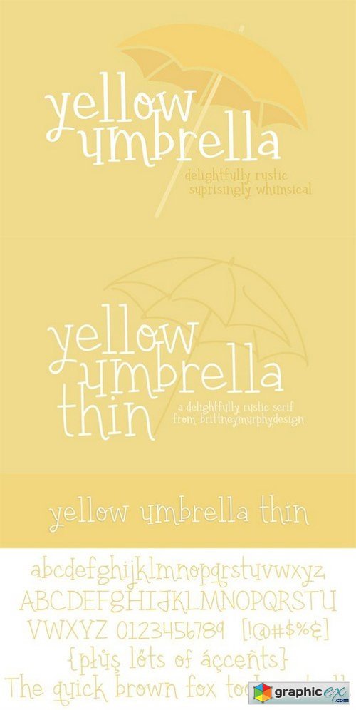 Yellow Umbrella Font