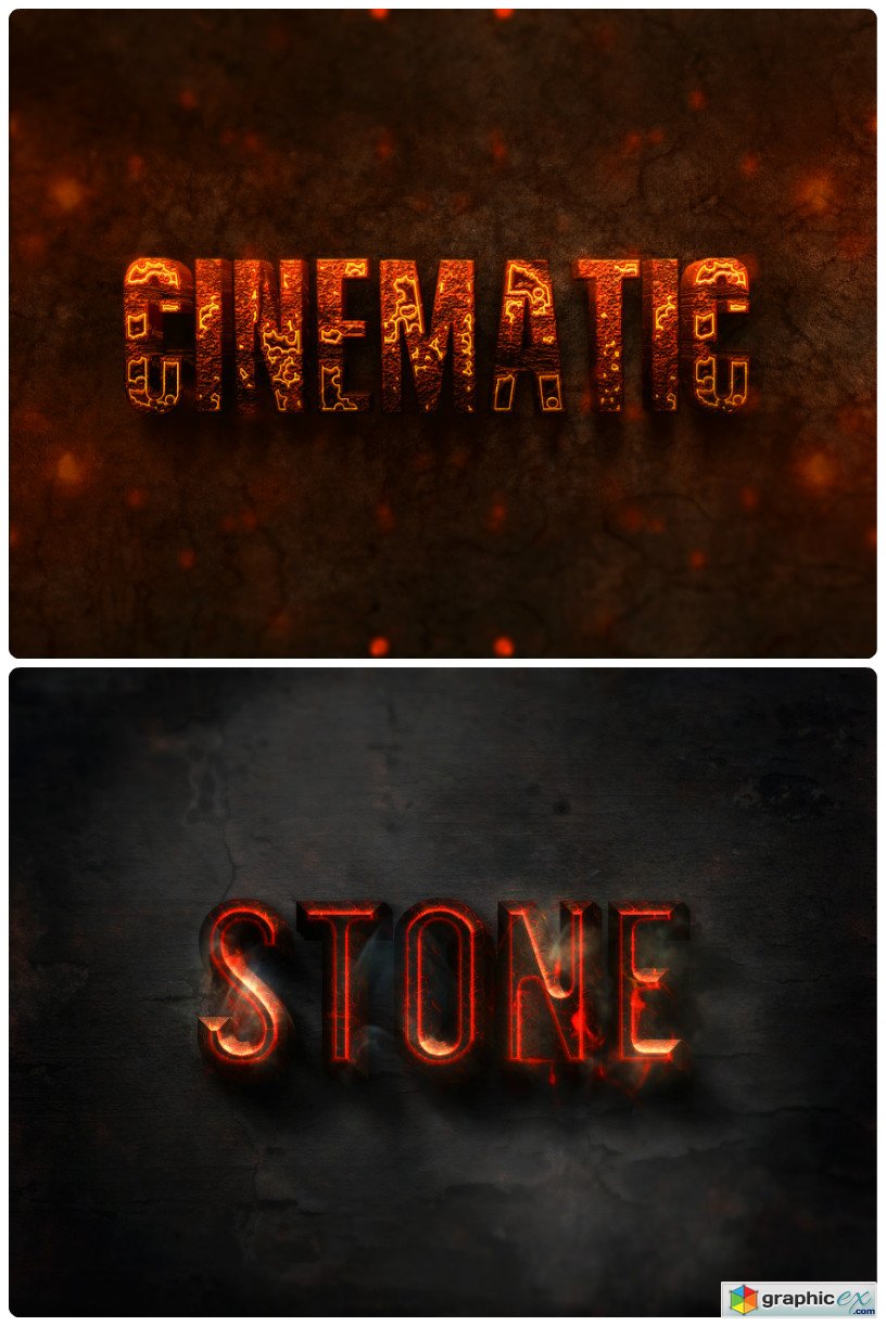 3D Burning Photoshop Text Effects