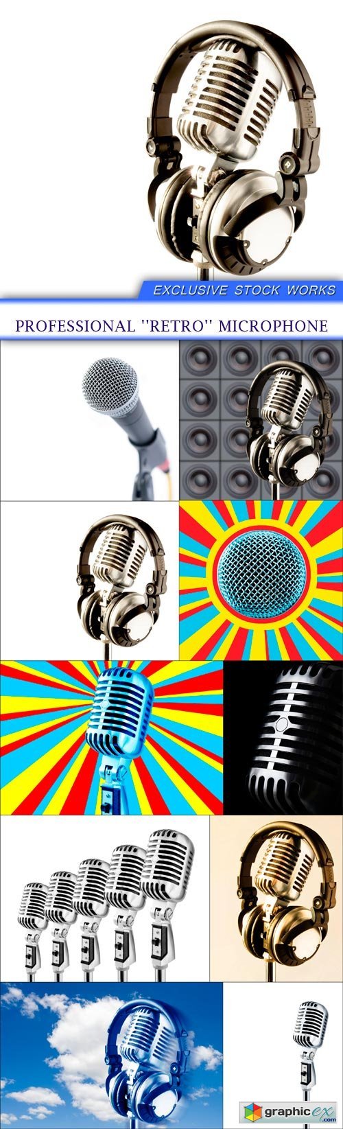 professional ''retro'' microphone 10x JPEG