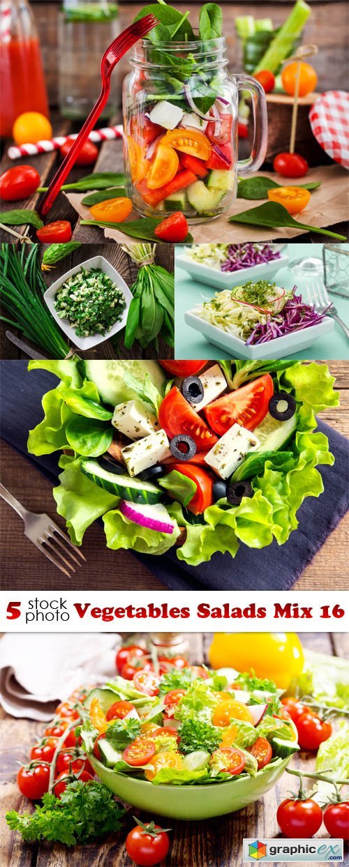 Photos - Vegetables Salads Mix 16