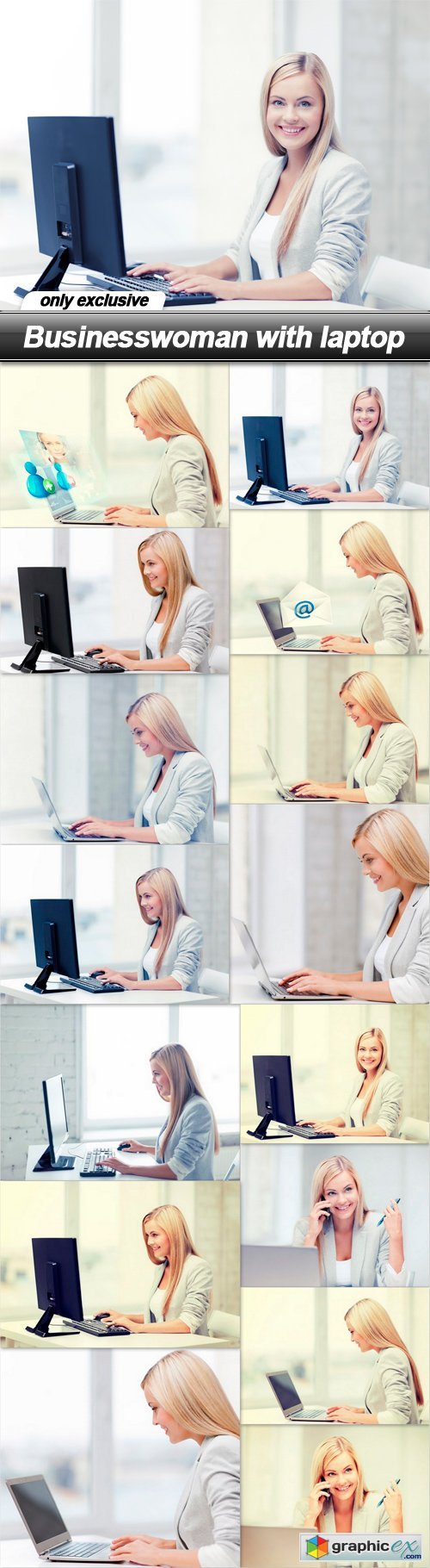 Businesswoman with laptop - 15 UHQ JPEG