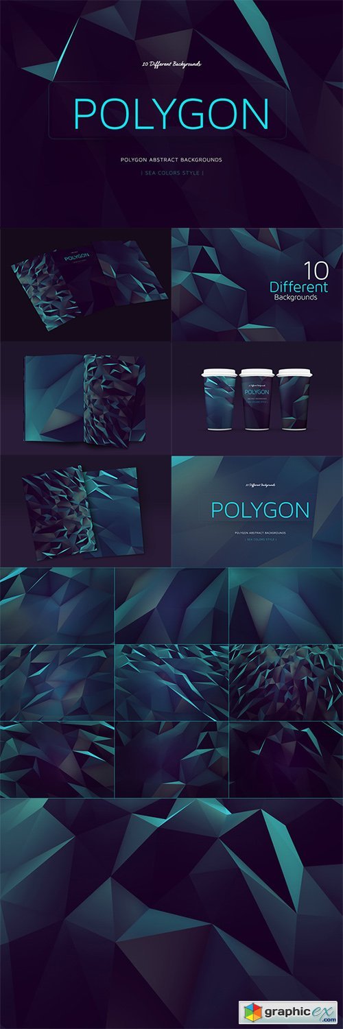Polygon Abstract BGs|Sea style