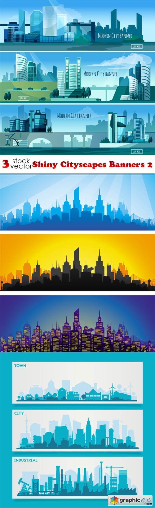 Shiny Cityscapes Banners 2