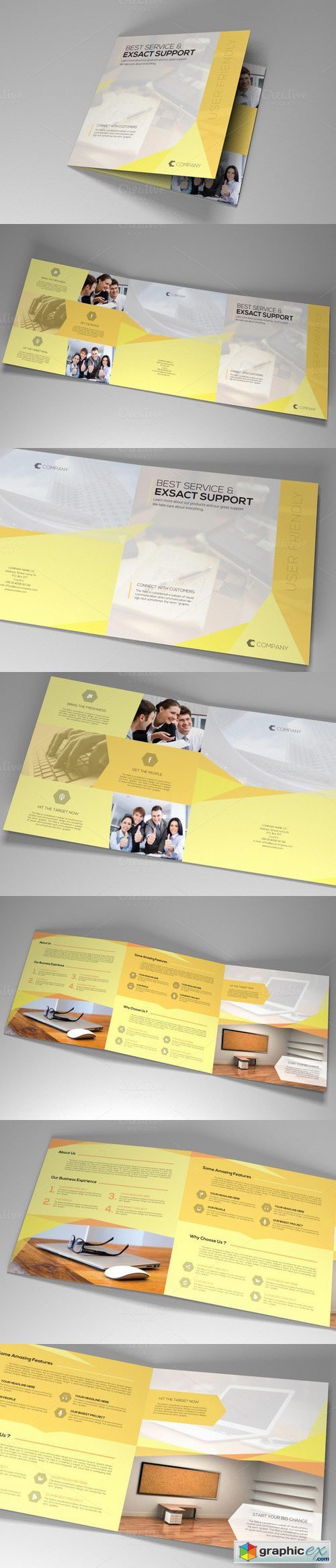 Indesign Brochure yellow theme