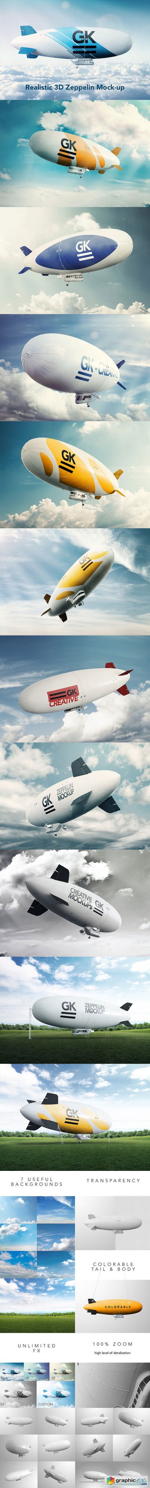 Realistic 3D Zeppelin / Dirigible