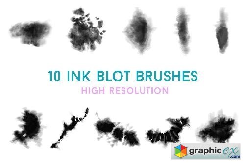 10 Tie-Dye Ink Blot Brushes