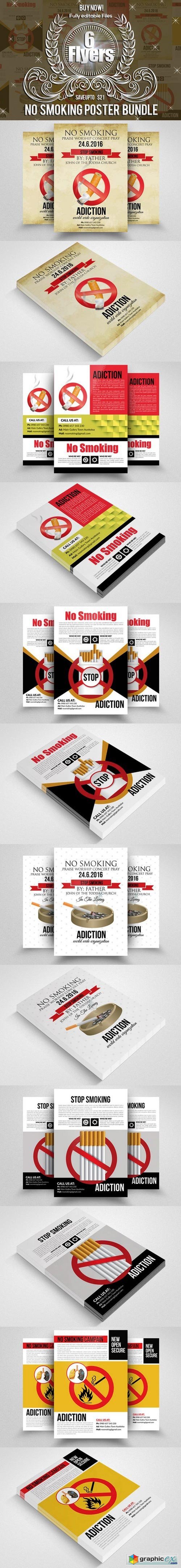 6 Say No to Smoking Poster Ad Bundle