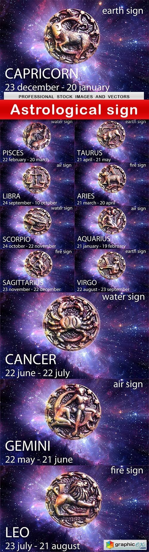 Astrological sign - 12 UHQ JPEG
