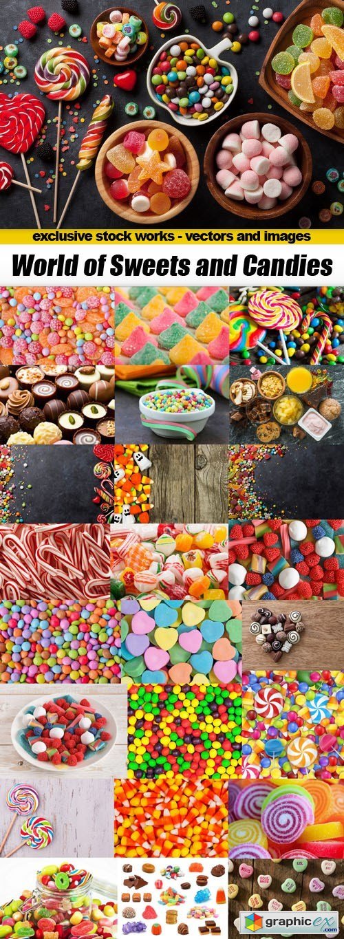 World of Sweets and Candies - 25xUHQ JPEG