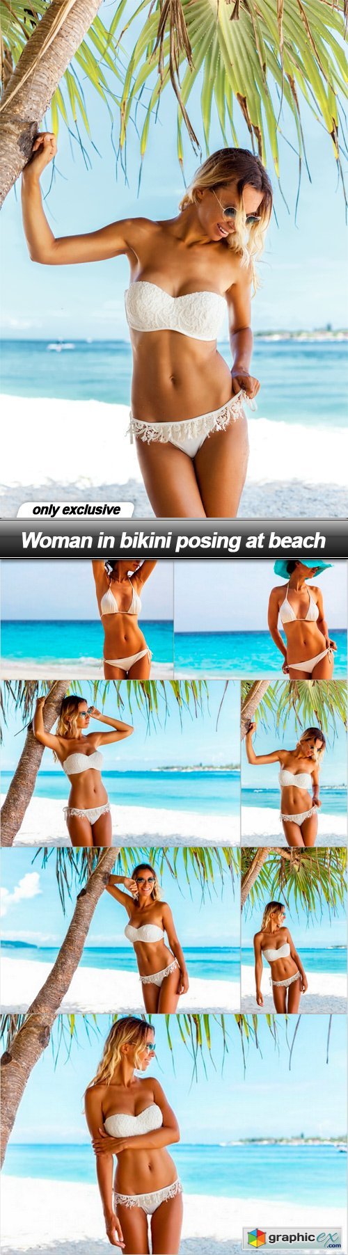 Woman in bikini posing at beach - 7 UHQ JPEG