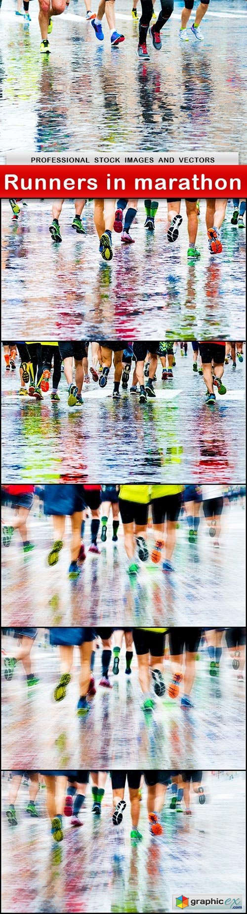 Runners in marathon - 6 UHQ JPEG