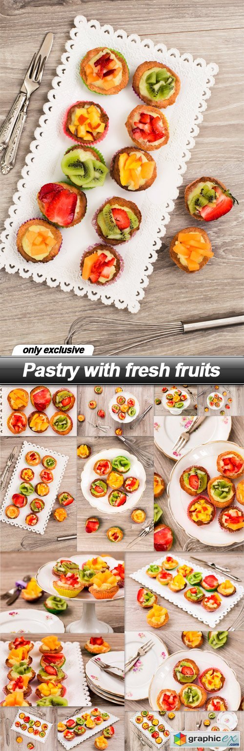 Pastry with fresh fruits - 15 UHQ JPEG