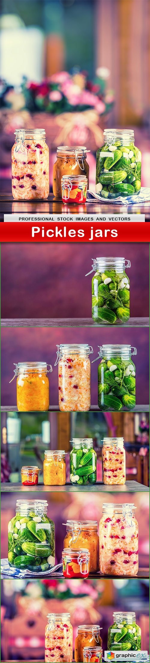 Pickles jars - 6 UHQ JPEG