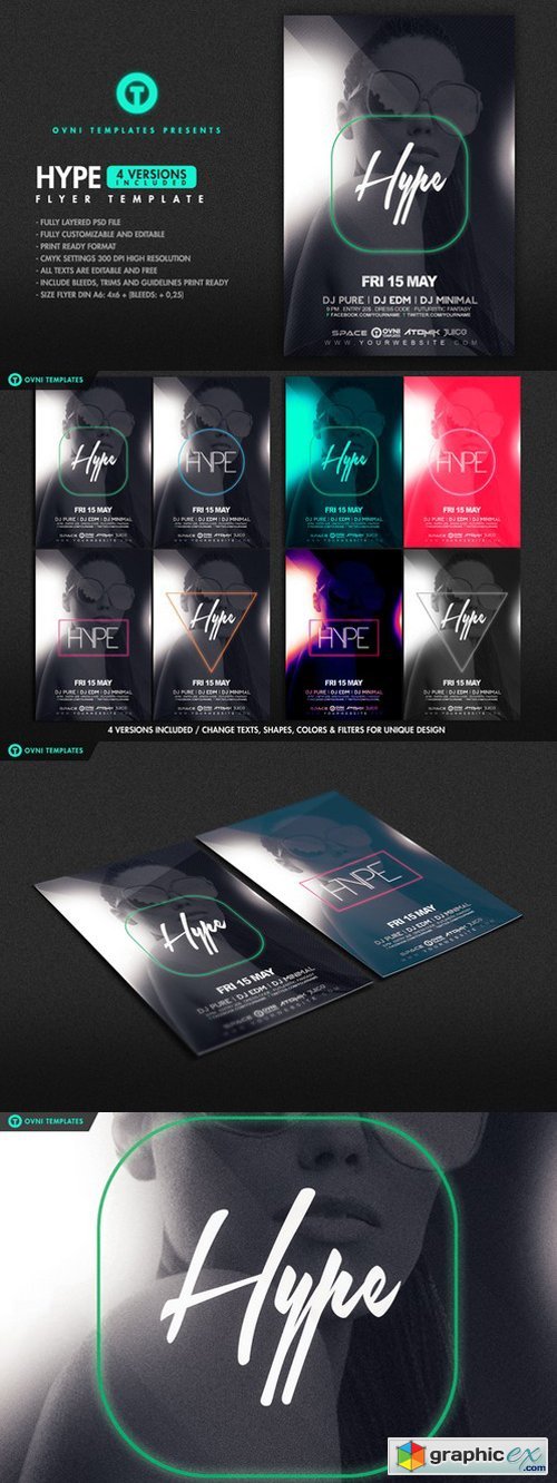 4in1 HYPE Flyer Template