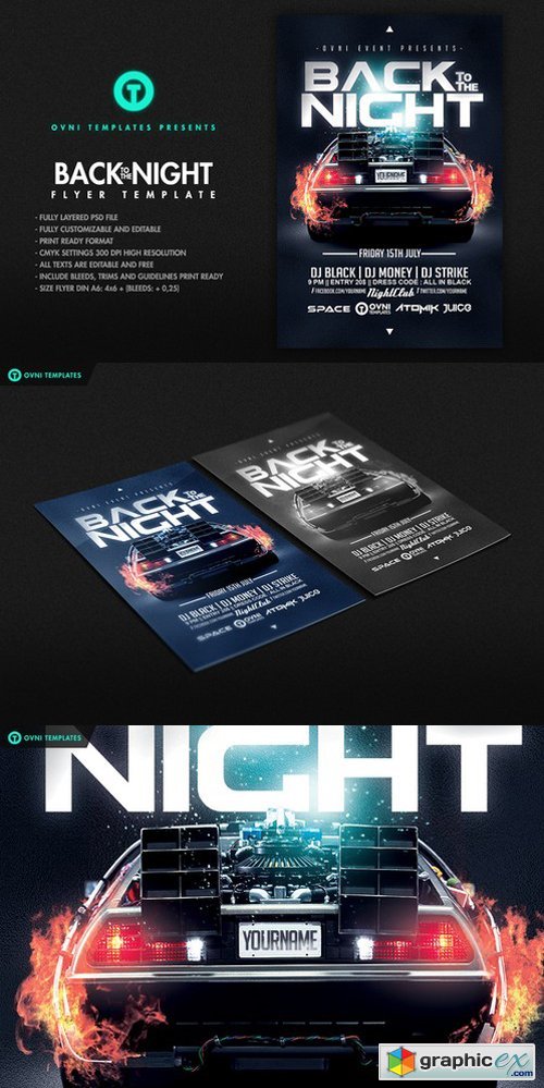 BACK TO THE NIGHT Flyer Template