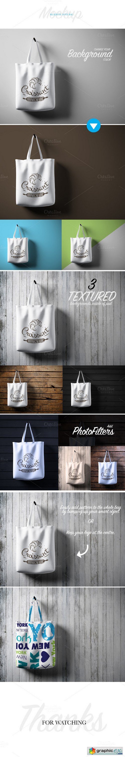 Realistic Tote Bag Mockup