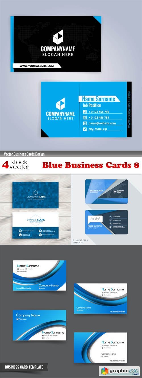 Blue Business Cards 8