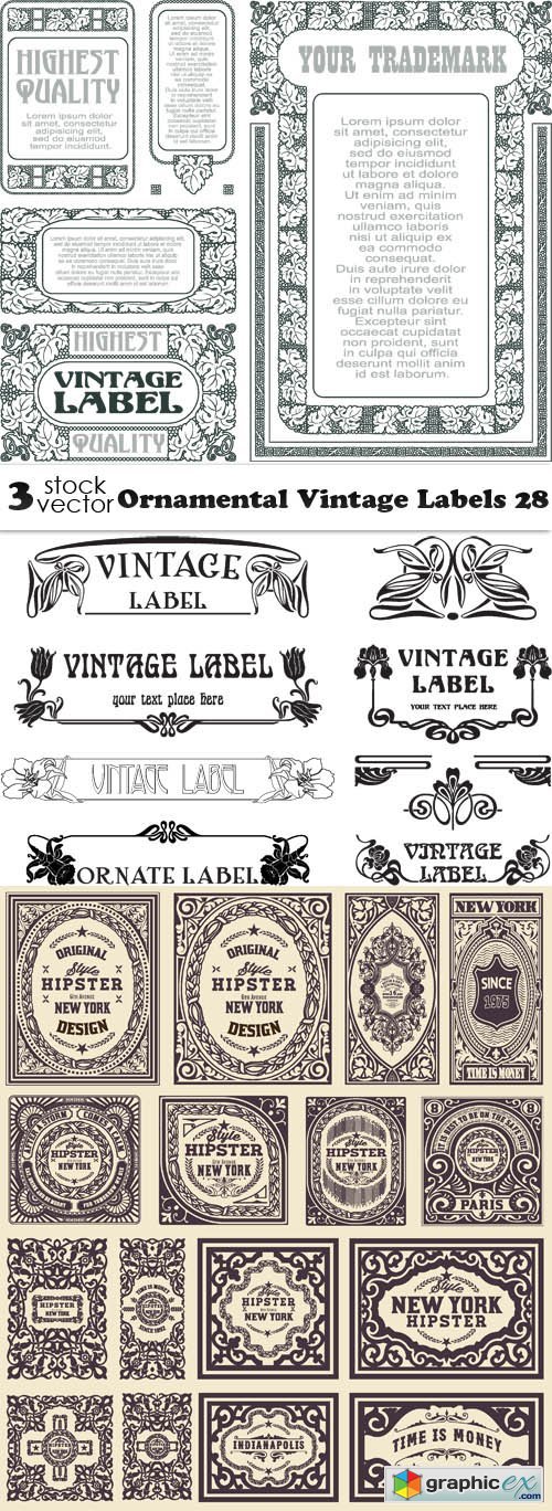 Ornamental Vintage Labels 28