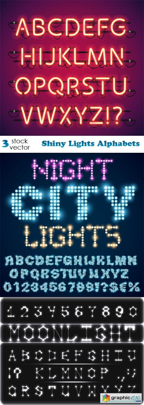 Shiny Lights Alphabets