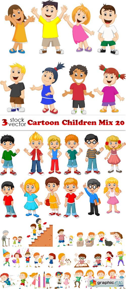 Cartoon Children Mix 20