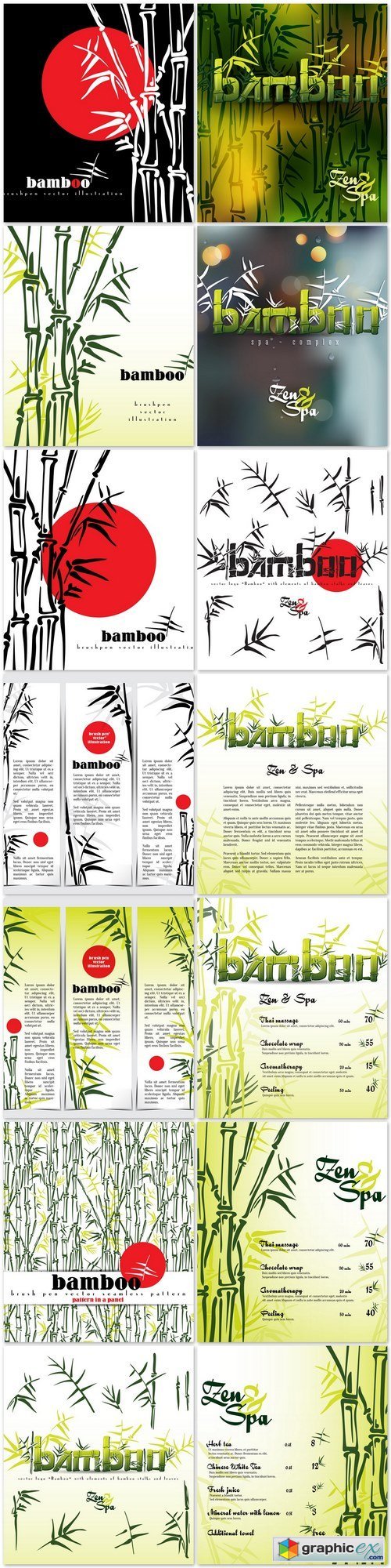 Bamboo menu stems