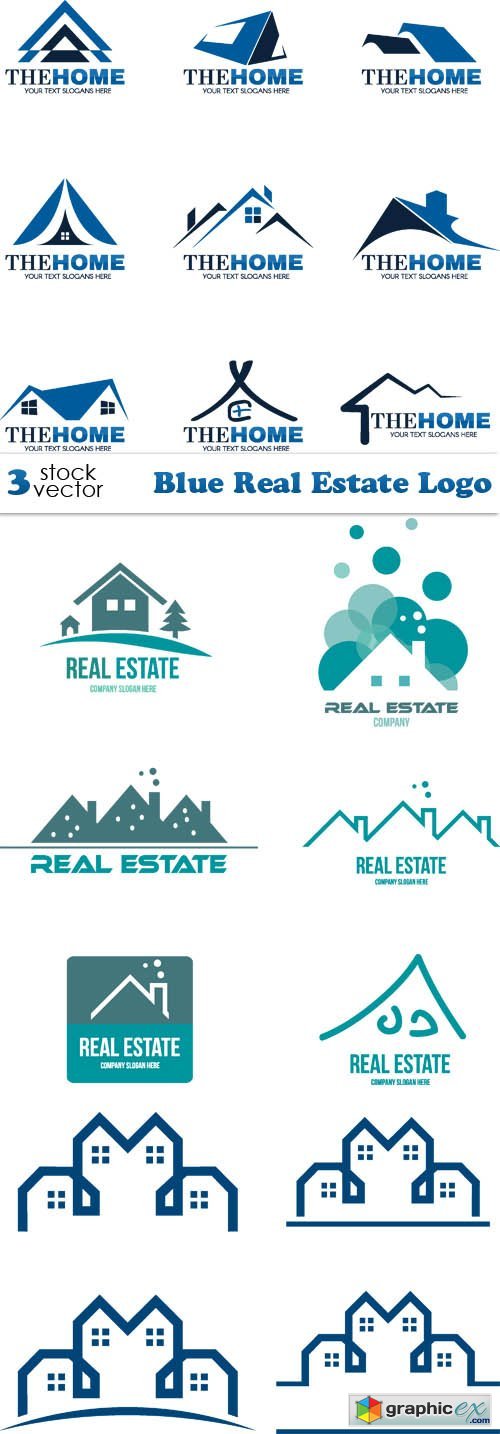 Blue Real Estate Logo