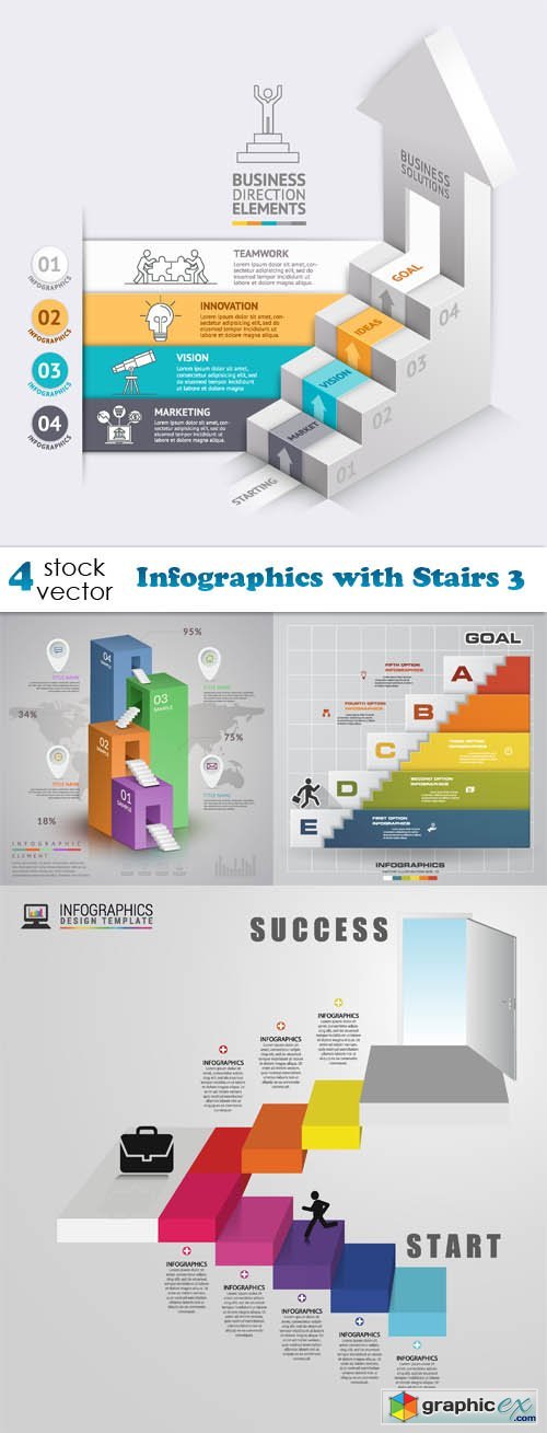 Infographics with Stairs 3