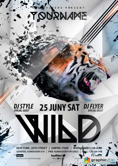 Wild V1 PSD Flyer Template