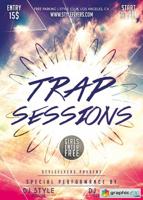 Trap Sessions PSD Flyer Template