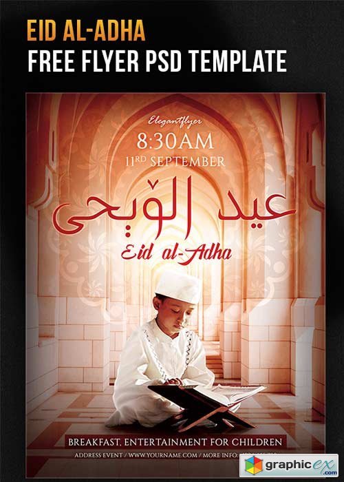 Eid al-Adha Flyer PSD Template + Facebook Cover