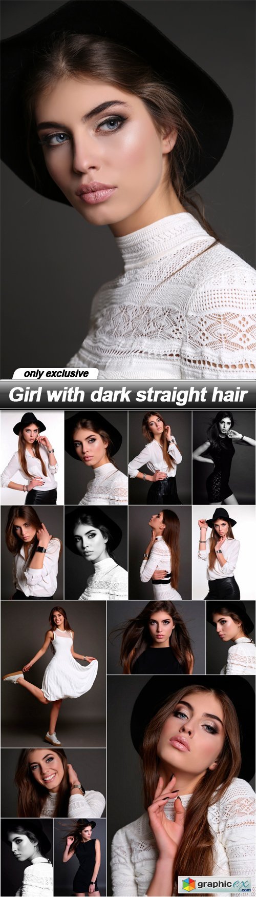 Girl with dark straight hair - 15 UHQ JPEG