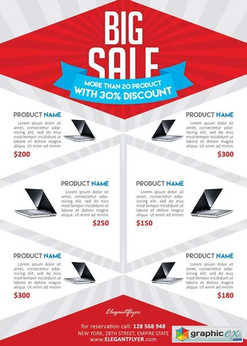 Product Sale Flyer PSD Template + Facebook Cover