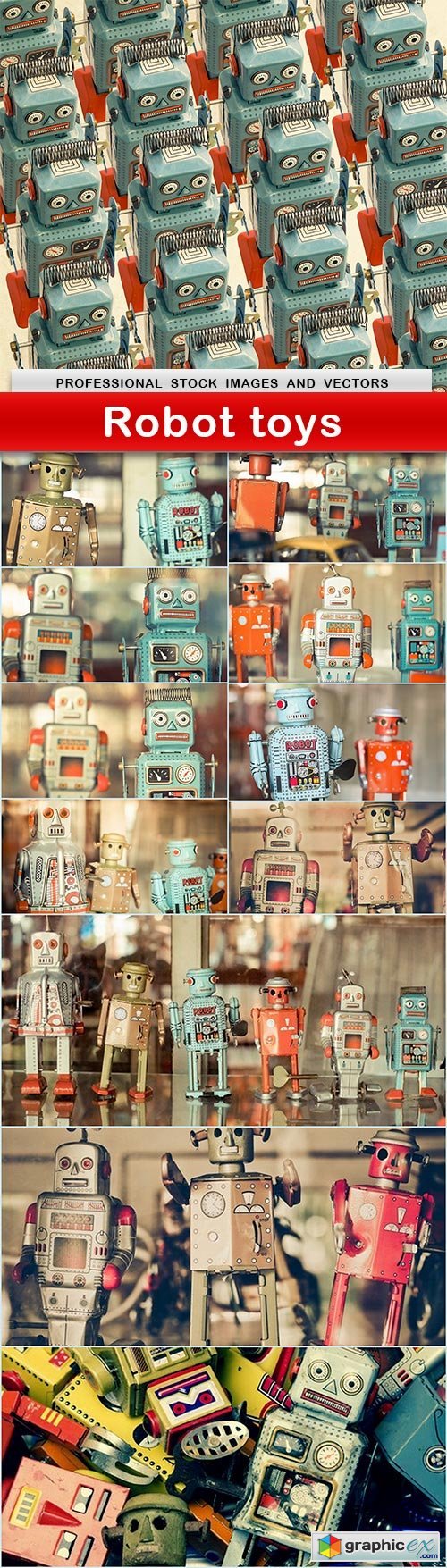 Robot toys - 12 UHQ JPEG