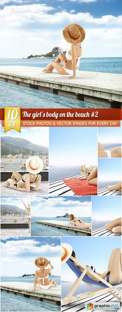 The girl's body on the beach #2, 10 x UHQ JPEG