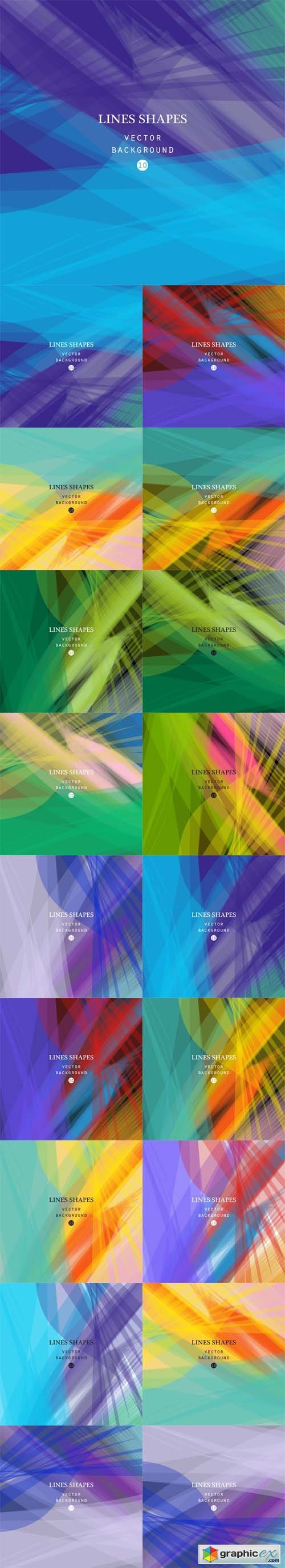 Colorful Abstract Backgrounds Transparent wave Lines
