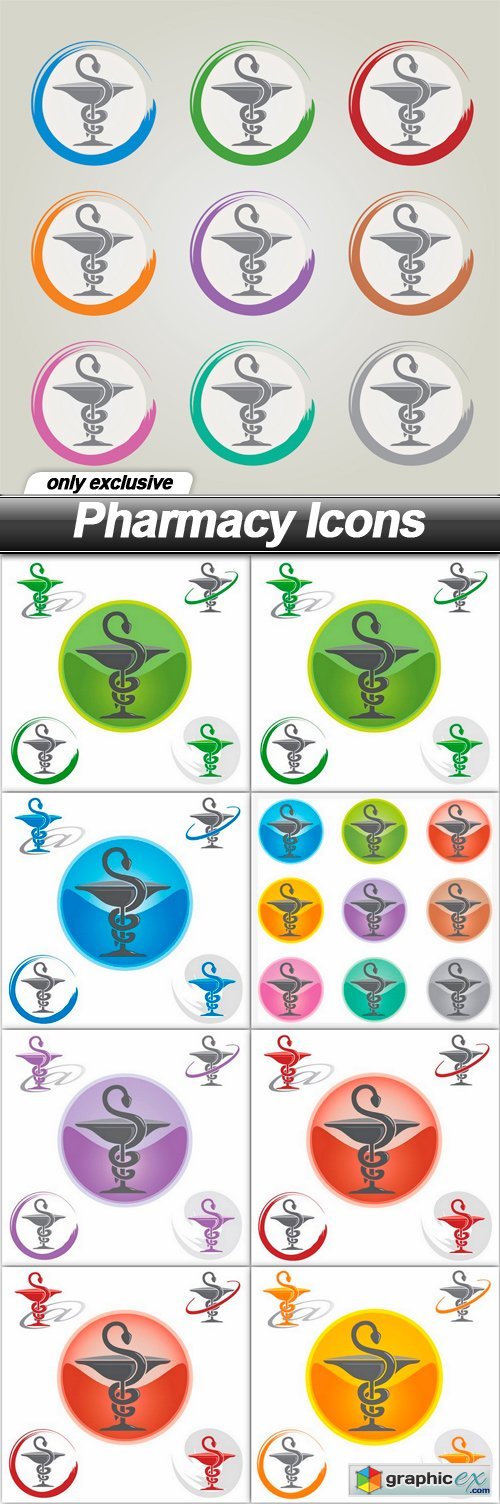 Pharmacy Icons - 9 EPS