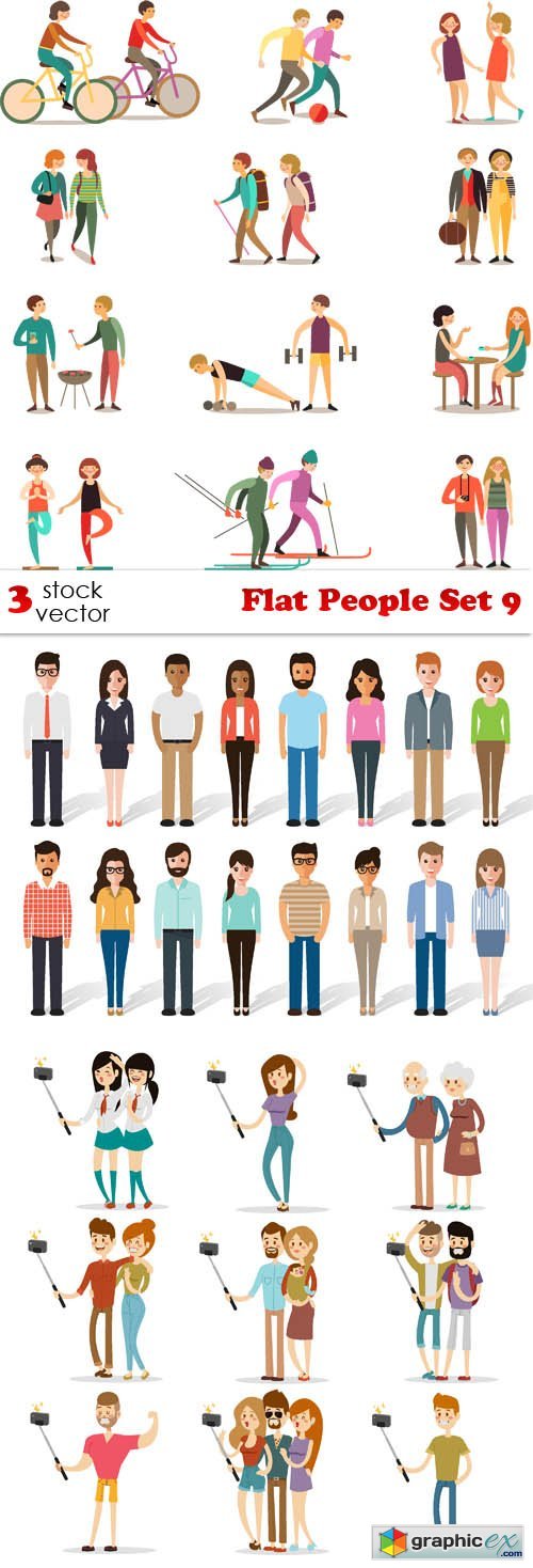 Flat People Set 9