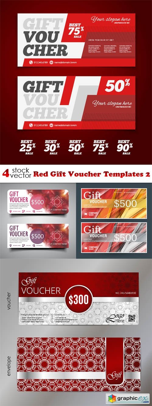 Red Gift Voucher Templates 2