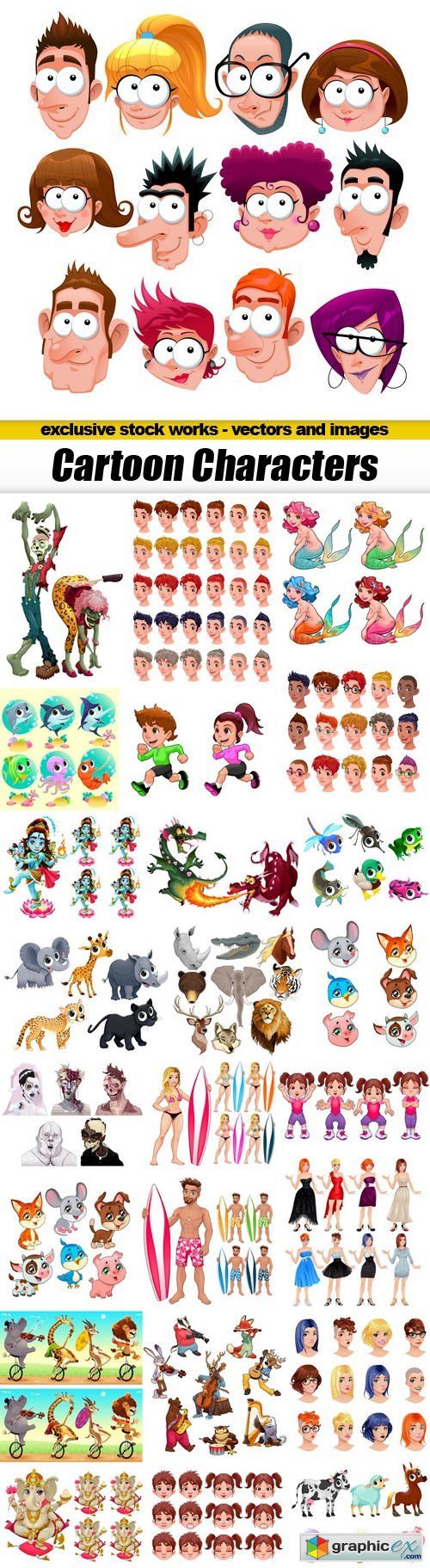 Cartoon Characters - 25xEPS