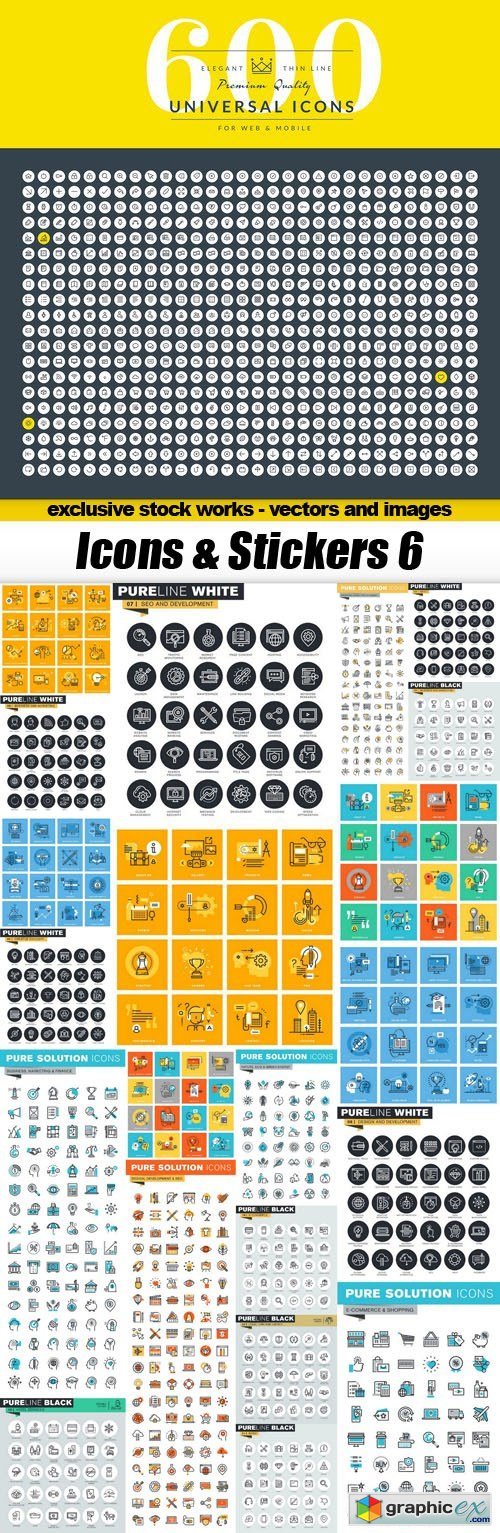 Icons & Stickers 6 - 22xEPS